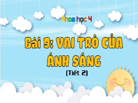 Bài giảng Khoa học 4 (Kết nối tri thức) - Bài 9: Vai trò của ánh sáng (Tiết 2) - Nguyễn Thị Thanh Hiền