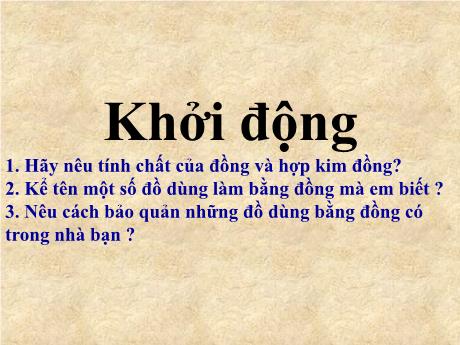 Bài giảng Khoa học 5 - Bài 25: Nhôm - Nguyễn Thị Thanh Hiền