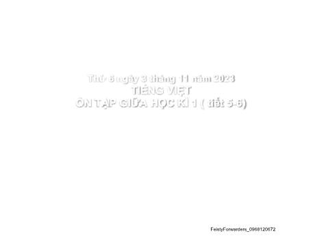 Bài giảng Tiếng Việt 2 (Kết nối tri thức) - Ôn tập giữa học kì 1 (Tiết 5+6) - Năm học 2023-2024 - Mai Thị Thuận