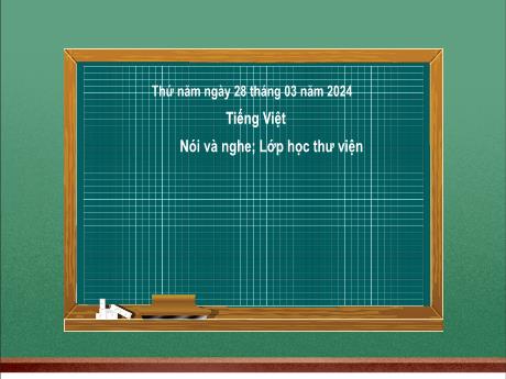 Bài giảng Tiếng Việt 2 (Nói và nghe) Kết nối tri thức - Bài 17: Lớp học thư viện - Năm học 2023-2024 - Nguyễn Thị Hồng Thuần