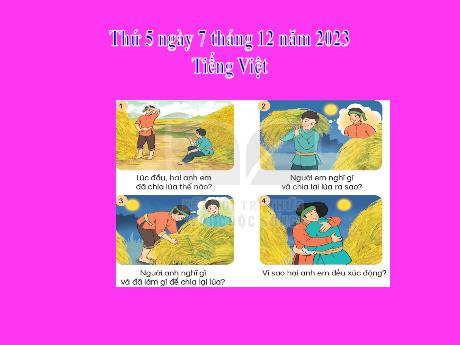 Bài giảng Tiếng Việt 2 (Nói và nghe) Kết nối tri thức - Bài: Kể chuyện Hai anh em - Năm học 2023-2024 - Phan Thị Loan
