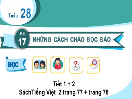 Bài giảng Tiếng Việt 2 (Tập đọc) Kết nối tri thức - Bài 17: Những cách chào độc đáo - Mai Thị Thuận