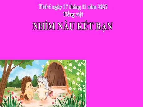 Bài giảng Tiếng Việt 2 (Tập đọc) Kết nối tri thức - Bài: Nhím nâu kết bạn - Năm học 2023-2024 - Phan Thị Loan