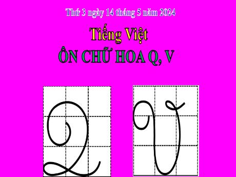 Bài giảng Tiếng Việt 2 (Viết) Kết nối tri thức - Bài: Ôn chữ hoa Q, V - Năm học 2023-2024 - Phan Thị Loan