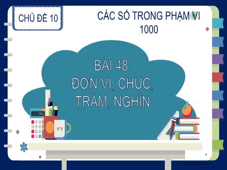 Bài giảng Toán 2 (Kết nối tri thức) - Bài 48: Đơn vị, chục, trăm, nghìn. Luyện tập - Năm học 2023-2024 - Nguyễn Thị Hồng Thuần