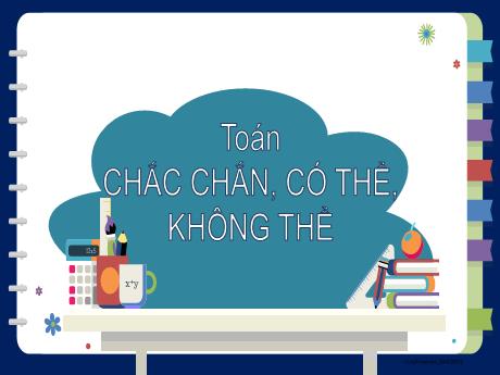 Bài giảng Toán 2 (Kết nối tri thức) - Bài: Chắc chắn, có thể, không thể - Nguyễn Thị Hồng Thuần