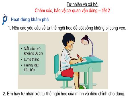 Bài giảng Tự nhiên và Xã hội 2 (Kết nối tri thức) - Bài 22: Chăm sóc, bảo vệ cơ quan vận động (Tiết 2) - Mai Thị Thuận